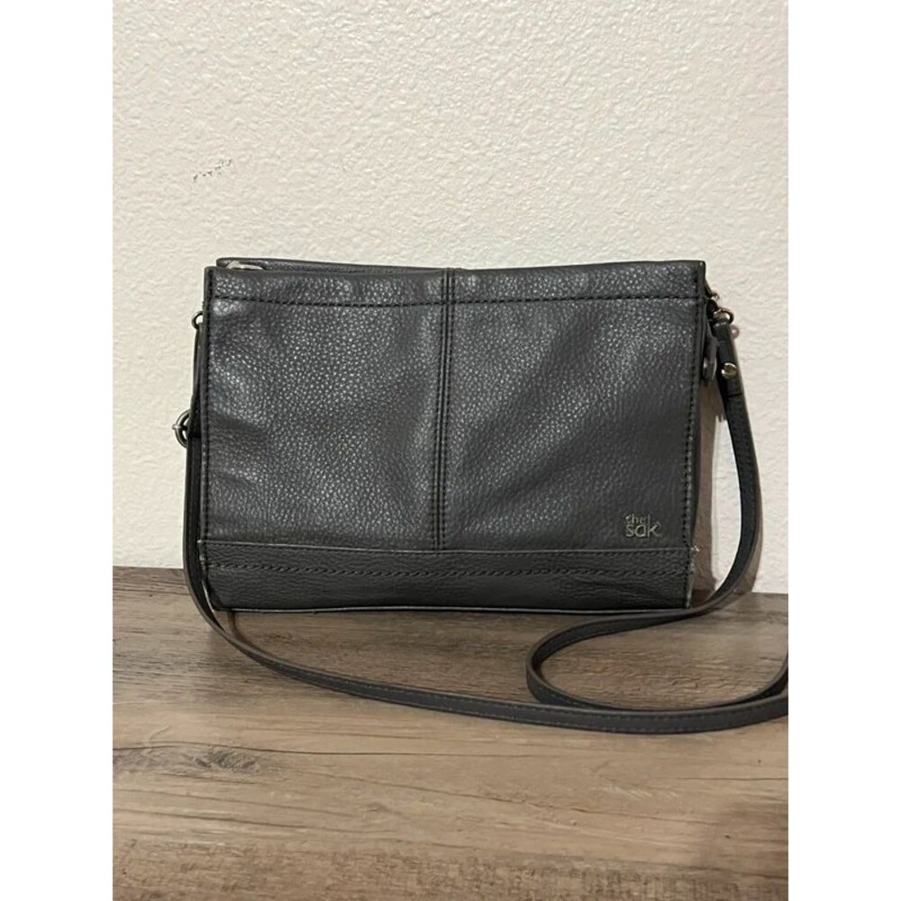 The Sak - Small Grey Leather Crossbody Purse